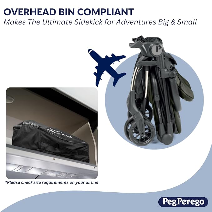 Peg Perego Volo, Ultra Lightweight Carry On Compliant Travel Stroller, - Image 4