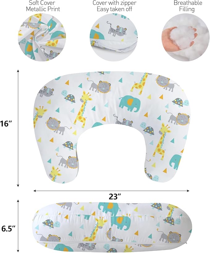 Little Grape Land Nursing Pillow, Upgraded Breast Feeding Pillow - Image 5