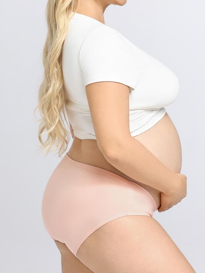 Angelhood 6 Pack Womens Cotton Maternity Underwear, Healthy Maternity Pregnancy - Image 3
