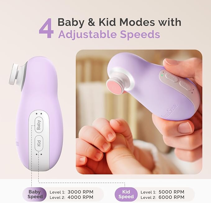 MelodySusie Baby Nail Trimmer Electric, Magnetic Rechargeable Baby Nail File - Image 6