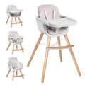 High Chairs for Babies and Toddlers, 3 in 1 Convertible Wooden highchair by jincheng%C2%AE