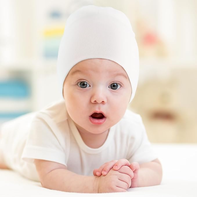 DRESHOW BQUBO 6 Pack Baby Hats for Boys Girls Unisex Baby Hat Soft Knit Cap - Image 2