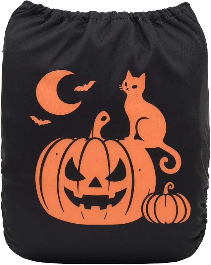 ALVABABY Halloween Baby Cloth Diapers One Size Adjustable Washable Reusable - Image 2