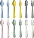 Kids Spoons and Forks Toddler Utensils Plastics Reusable Silverware Baby by Muulaii