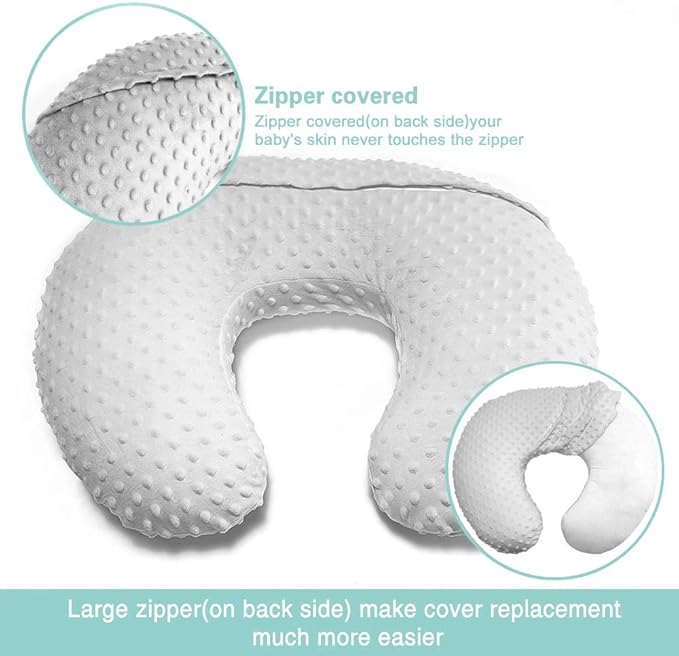 iEvolve Minky Nursing Pillow Cover Breast Feeding Pillow Cover Slipcover U Shape - Image 3