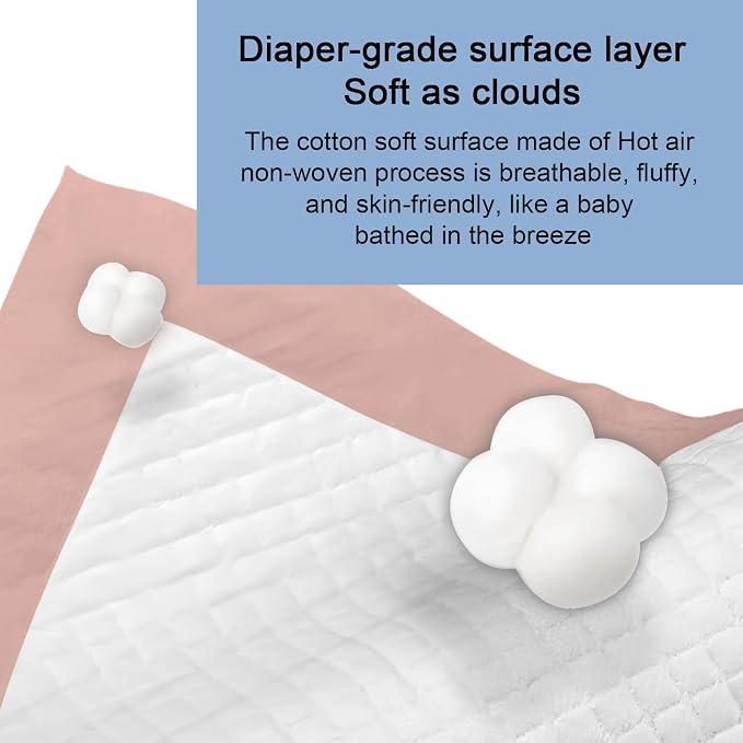 Disposable Changing Pad, Baby Incontinence Changing Pads Diaper UnderPads - Image 2