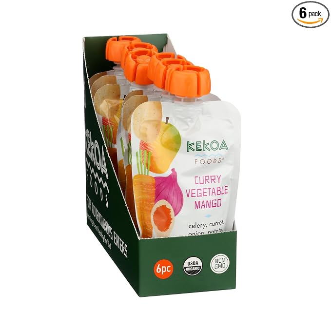 Kekoa Foods Curry Vegetable Mango Baby Food Purée | 100% USDA Certified-Organic by KekoaFoods