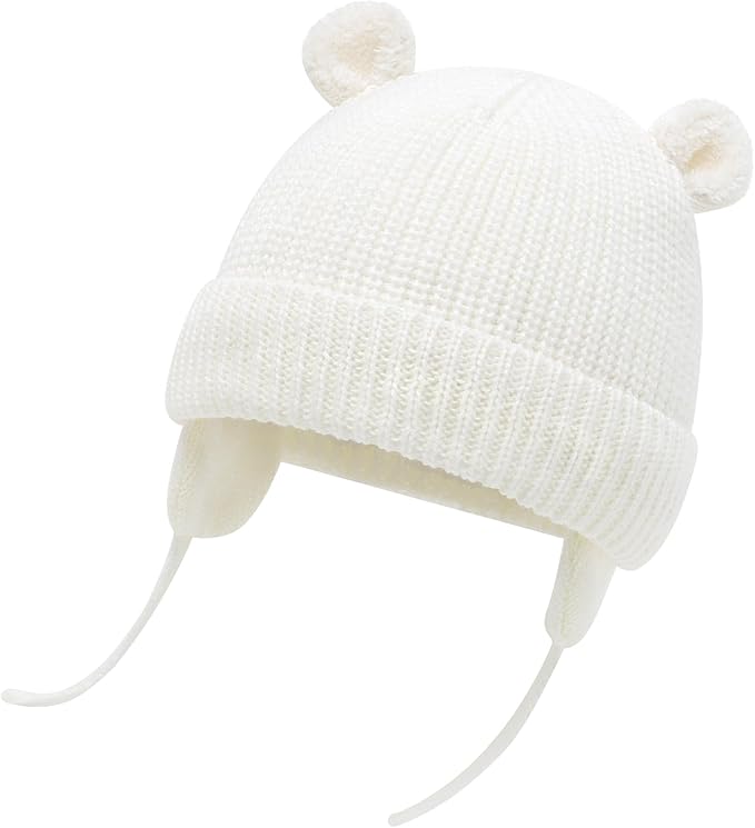 Duoyeree Cozy Baby Beanie with Earflaps and Fleece Lining - Image 2