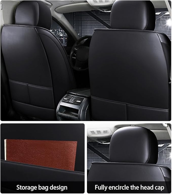 Leather Car Seat Covers for Volkswagen Atlas 2019-2023 Waterproof, Breathable - Image 5