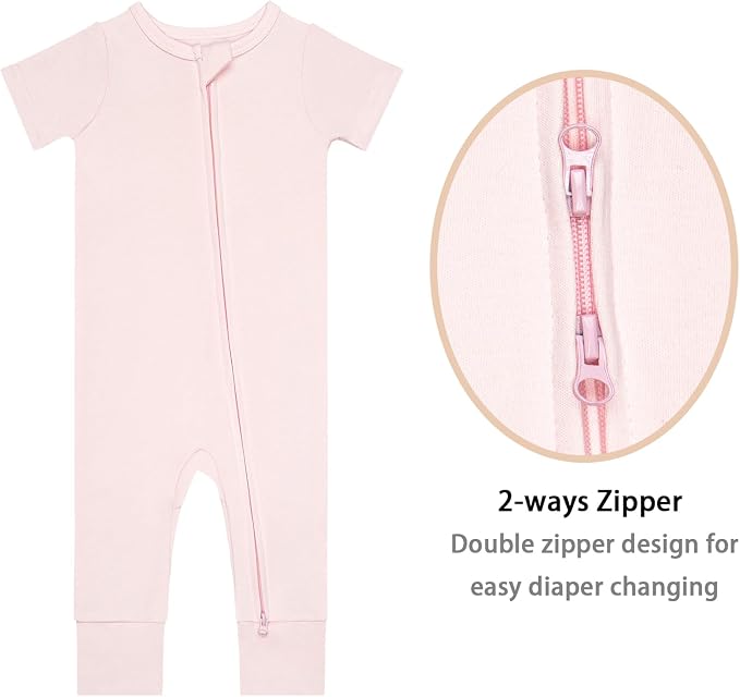 GUISBY Footless Short Sleeve Baby Pajamas - Image 2