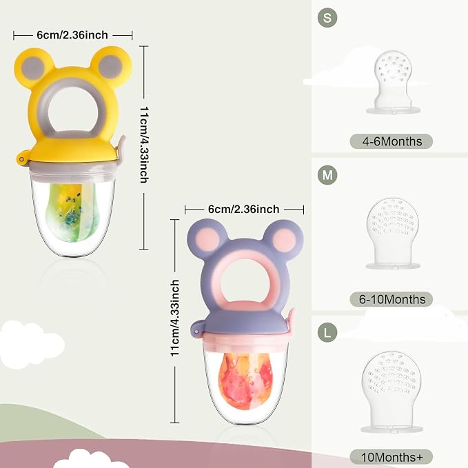 Baby Solids/Frozen Fruit Feeder Pacifier, Infant Teether Toy 4M+, BPA-Free - Image 2