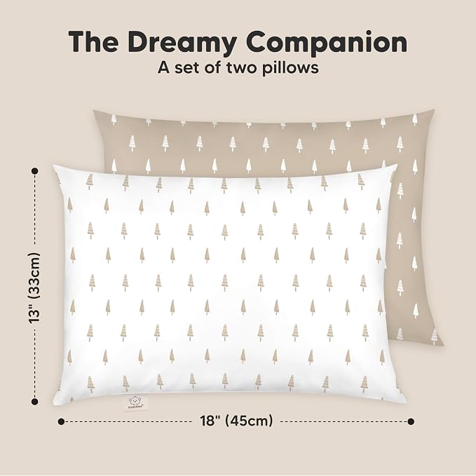 KeaBabies 2-Pack Toddler Pillow 13x18 - Image 3
