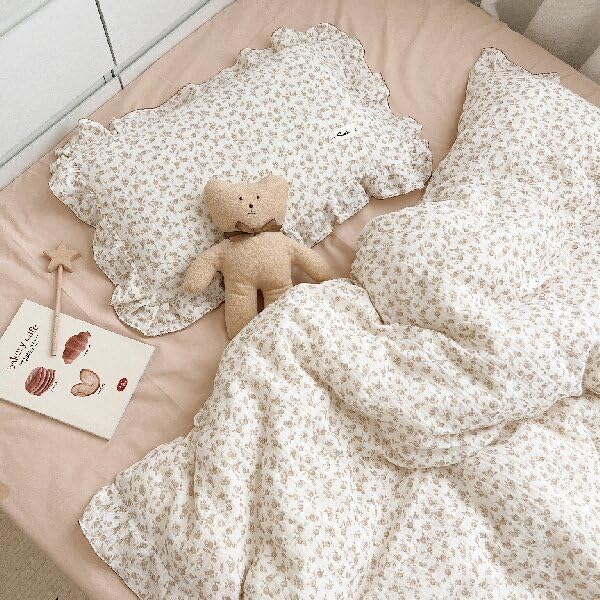 BuLuTu Camellia Floral Print Pillowcase King Muslin Cotton Pillow Case Chic - Image 6