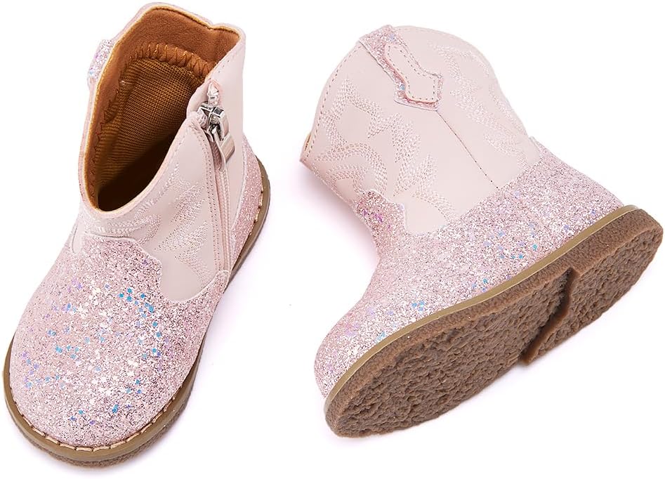 BMCiTYBM Baby Cowboy Cowgirl Boots Infant Western Shoes Boys Girls Round Toe - Image 4