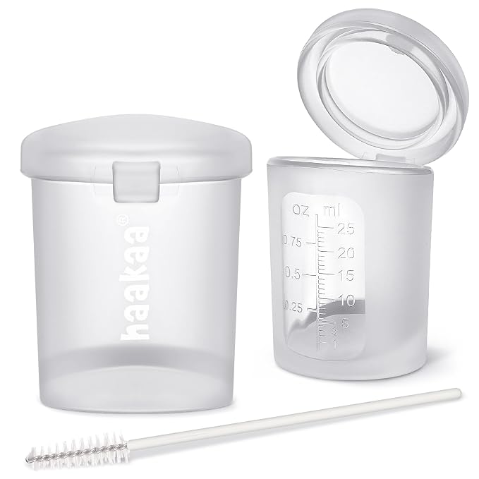 haakaa Silicone Measuring & Feeding Cup 25ml/2pcs, Leakproof & Reusable by haakaa