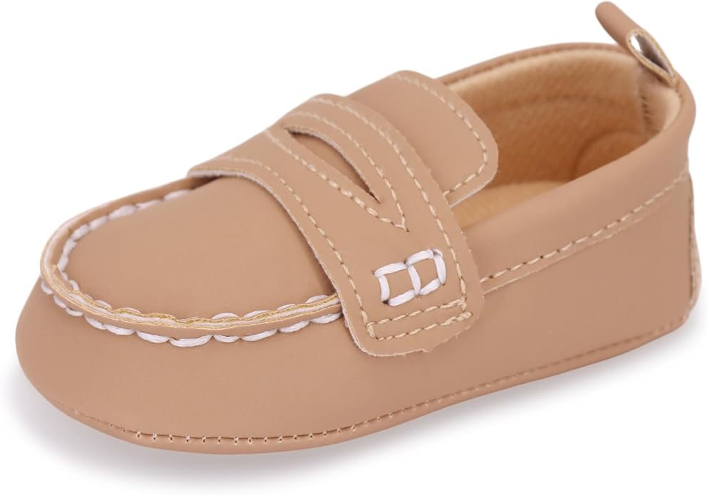LONSOEN Baby Girls Boys Loafers Prewalker Dress Crib Shoes by LONSOEN