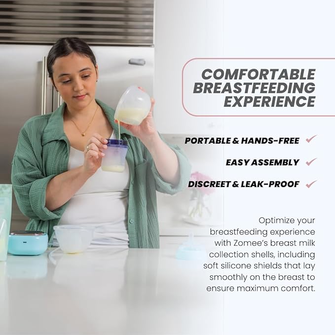 Zomee Z2 Double Electric Breast Pump, Hands Free Pumping Hospital Grade 3 Modes - Image 2