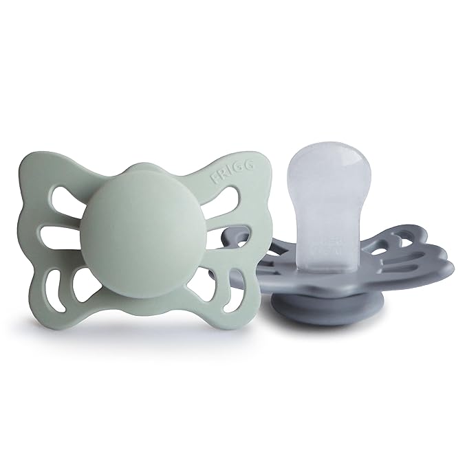FRIGG Butterfly Anatomical SilkySoft Silicone Baby Pacifier | Made in Denmark | by mushie