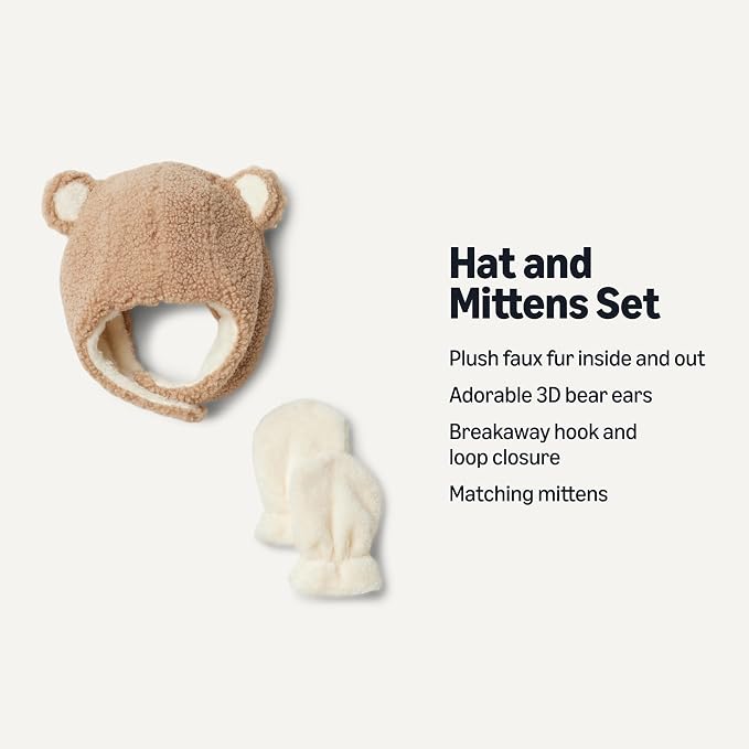 Amazon Essentials x Sofia Grainge Unisex Babies' Hat and Mittens Set - Image 2