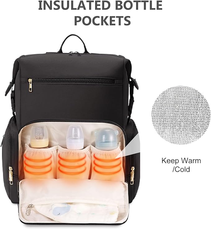 CEI-CEI Neoprene Diaper Bag Backpack Large Newborn Baby Maternity Bags - Image 2