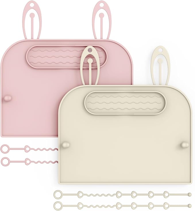 2Pack Silicone Placemats for Baby&Kid, Stain-Proof Non-Slip Baby Place Mat for by Unknown