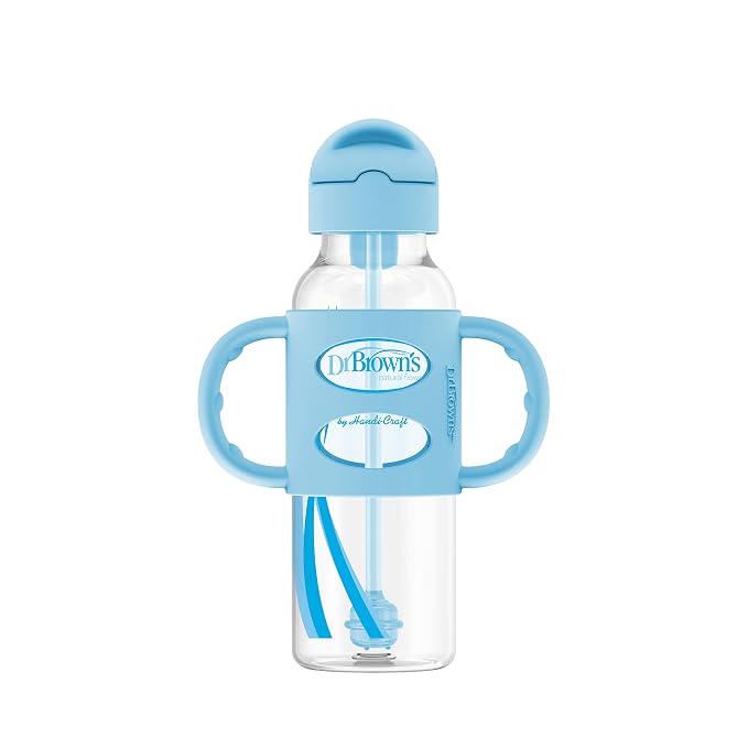 Dr. Brown's Milestones Narrow Sippy Straw Bottle, Spill-Proof - Image 2