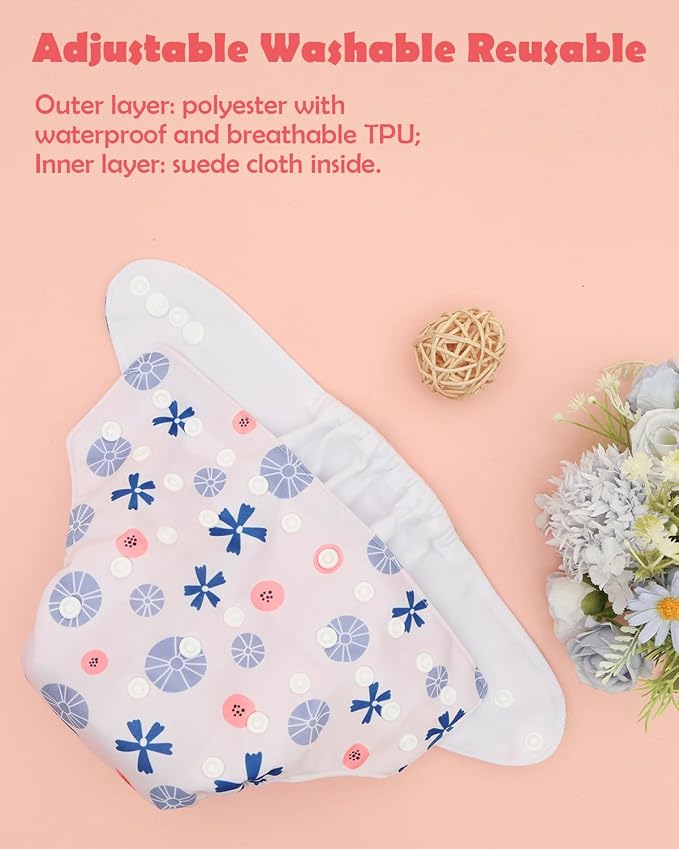 ALVABABY Baby Cloth Diaper 6 Pack - Image 2