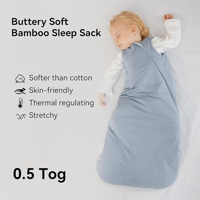 BubblePanda Rayon Made from Bamboo Sleep Sack 6-12 Months 0.5 Tog Soft - Image 2