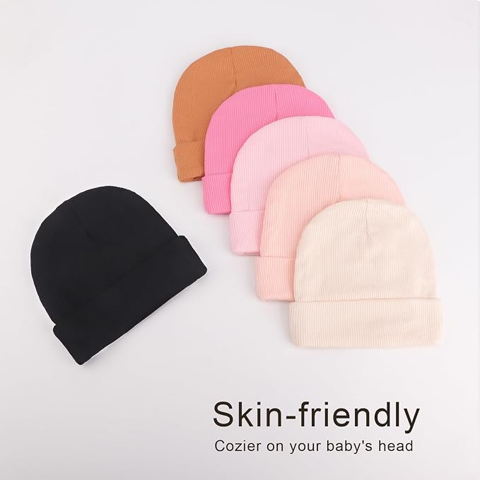 DRESHOW BQUBO 6 Pack Baby Newborn Hats Set - Image 6