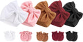 BQUBO Newborn Baby Girls Hats Mittens Set Hospital Hat Beanie Infant Bow Hats by DRESHOW