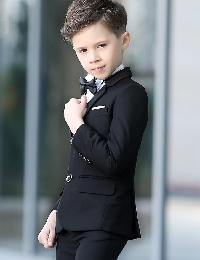 YuanLu Boys Suit for Kids Tuxedo Wedding Ring Bearer Outfit, 5 Piece Boy Slim - Image 5