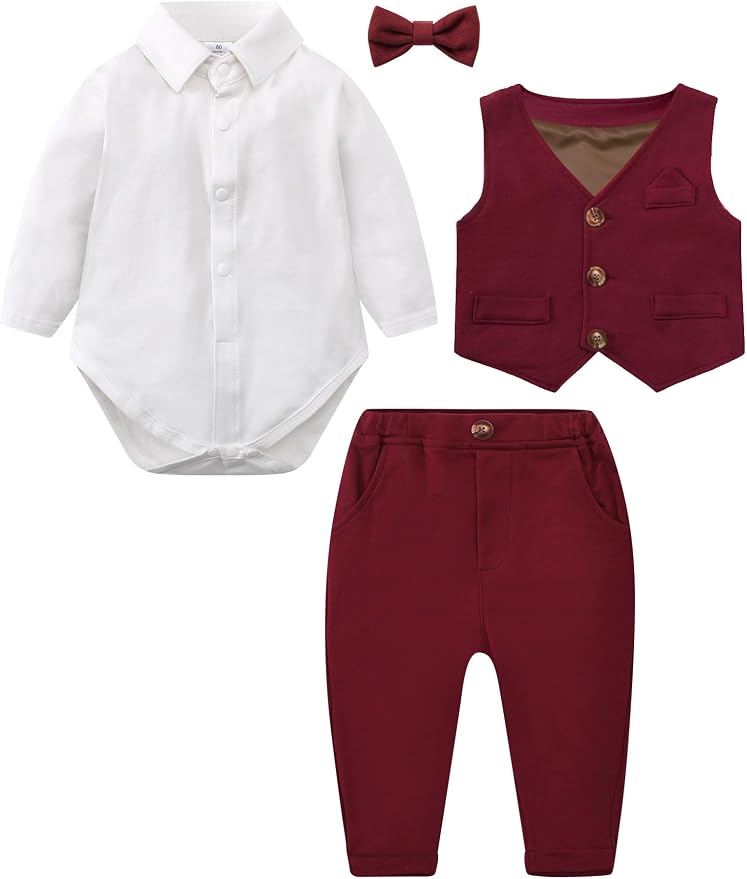 A&J DESIGN Baby Boy Suits Clothes Infant Toddler Formal Gentleman Outfits - Image 5
