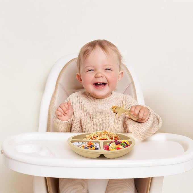 6 Pack Baby Spoons and Forks Set, Silicone First Stage Self Feeding Infant - Image 3