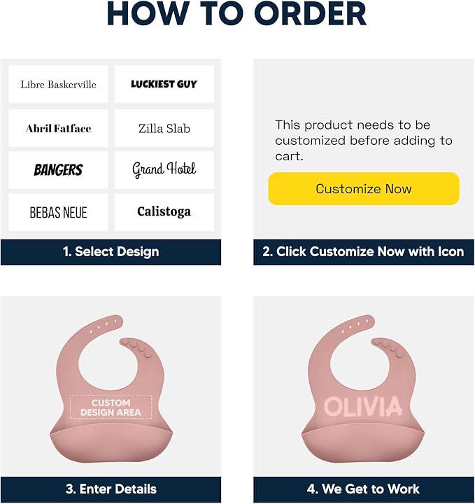 Personalized Silicone Bib and Spoon Set - Image 8