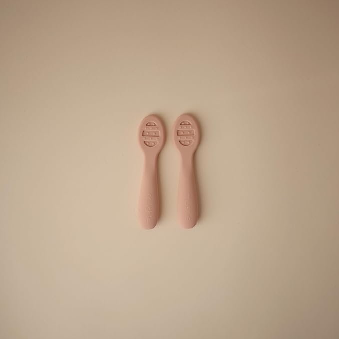 mushie Silicone First Feeding Baby Spoons | 2 Pack - Image 4