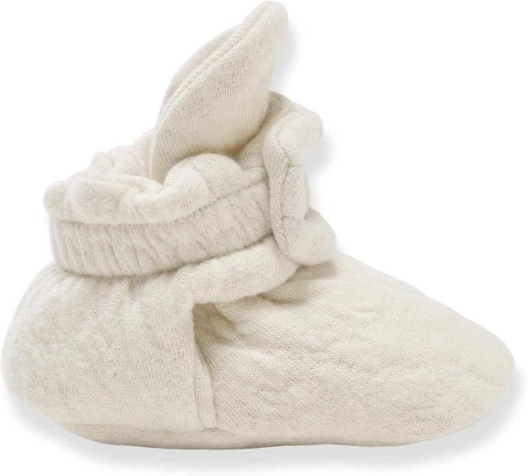 Burt's Bees Baby Unisex Booties Organic Cotton Newborn Essentials Shoes - Image 2