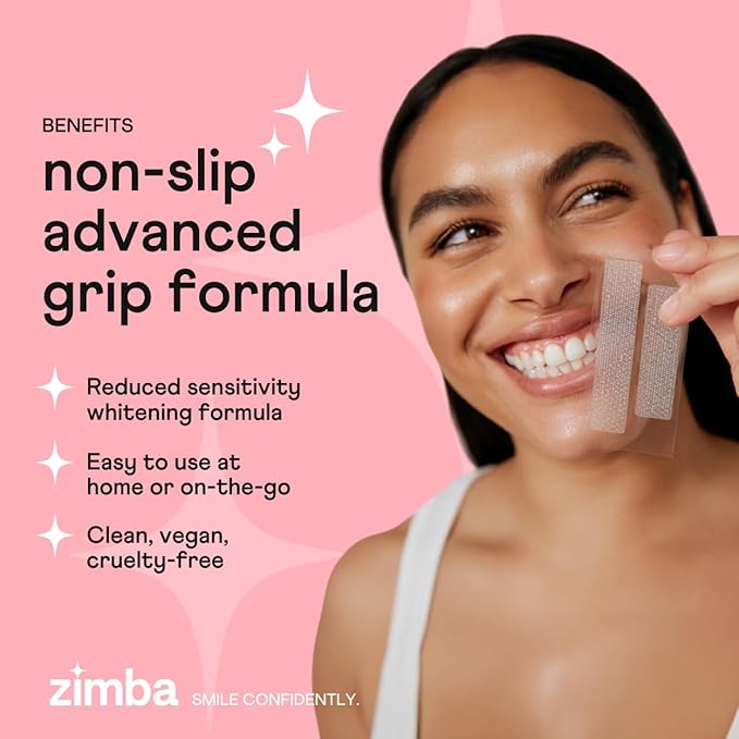 New Zimba Cherry Flavored Teeth Whitening Strips | Vegan, Enamel Safe Hydrogen - Image 4