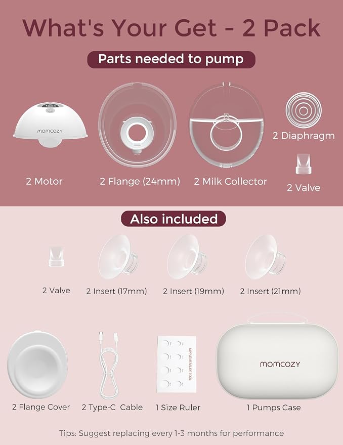 Momcozy M5 Hands-Free Wearable Breast Pump, Double-Sealed Flange - Image 7