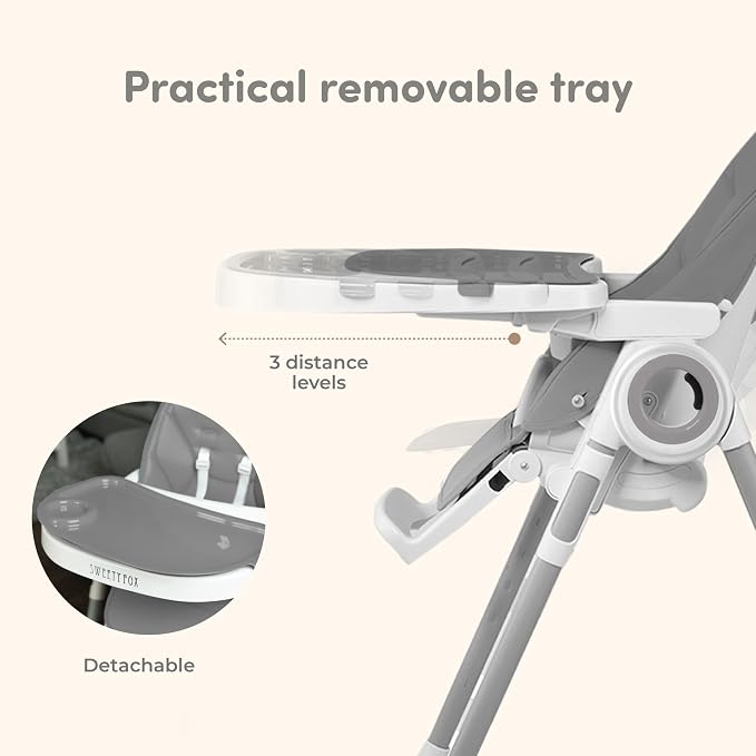 Baby High Chair Adjustable to 7 Different Heights - Image 3