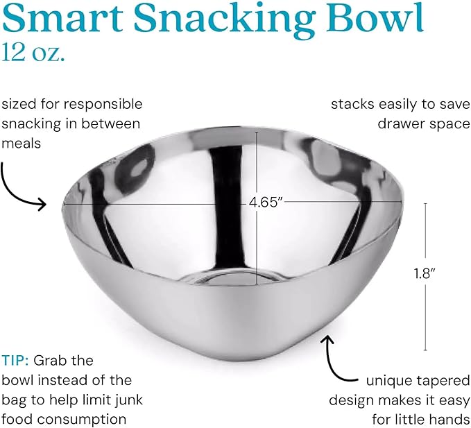 Ahimsa Stainless Steel Bowls for Kids | Non Toxic, Pediatrician Designed - Image 2