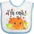 inktastic I'm One- Pumpkin Birthday Autumn Baby Bib by Inktastic