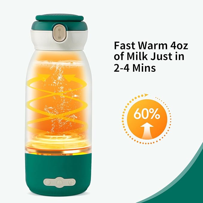 Portable Bottle Warmer with Precise Temp Control - 17 Oz Travel Warmer - Image 3