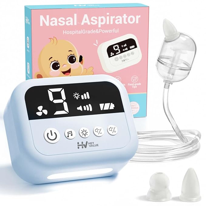 HEYVALUE Nasal Aspirator for Baby, Hospital Grade Nose Sucker by HEYVALUE