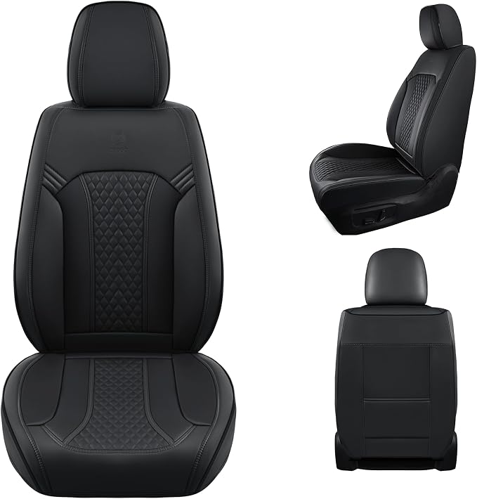 Doogo Seat Covers for Cars, Leather Seat Covers, Waterproof Front Automotive - Image 5