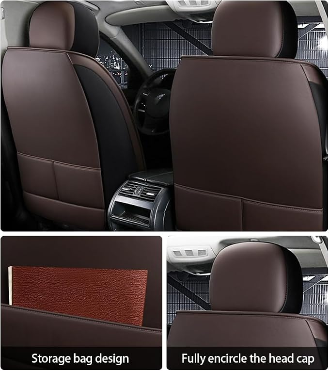 Leather Car Seat Covers for Volkswagen Atlas 2019-2023 Waterproof, Breathable - Image 5