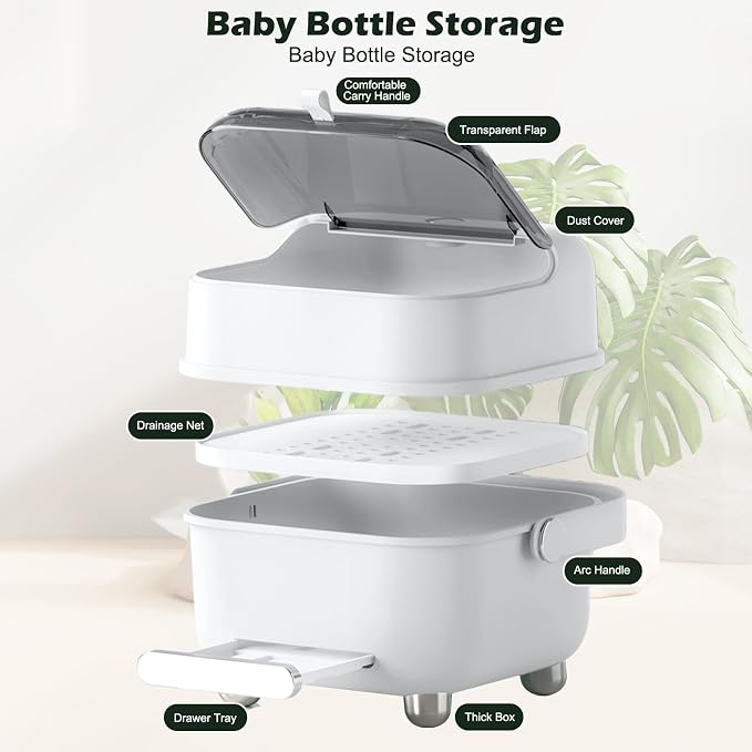 Baby Bottle Organizer for Storage, Large Capacity Baby Bottle Storage - Image 3