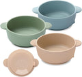 Baby Bowls with Suction, 3 Pack Baby Led Weaning Supplies, Soft Silicone Food by Eascrozn