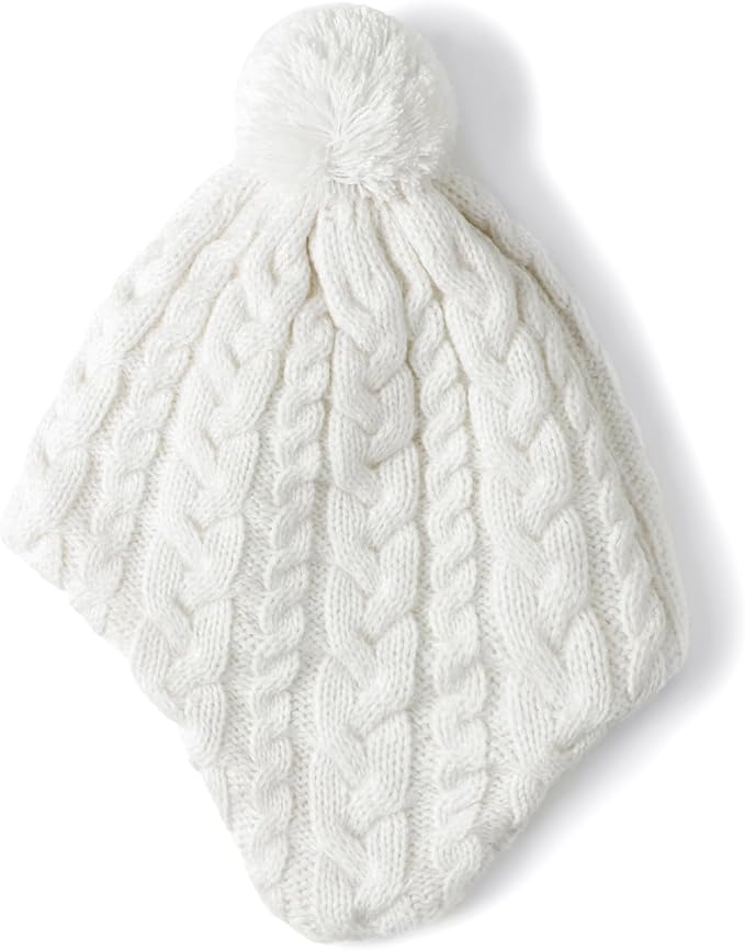 Duoyeree Kids Beanie Hat for Boys Girls Pom-pom Kint Hats Cozy Lining Winter - Image 2