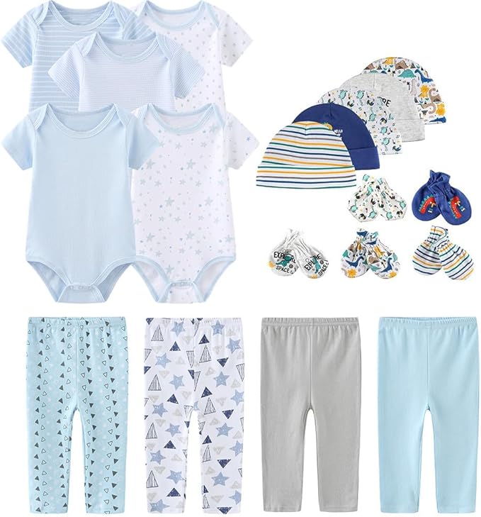 Kiddiezoom Unisex Baby Layette Essentials Giftset Clothing Set 19-Piece by Kiddiezoom