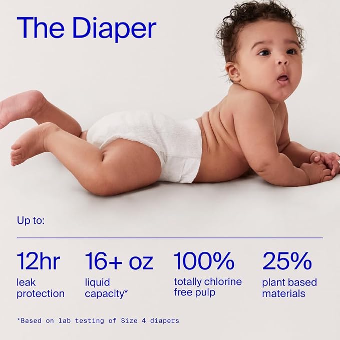 Coterie Baby Wipes + Diapers Kit, Size Newborn Diapers & 12 Pack Baby Wipes - Image 2